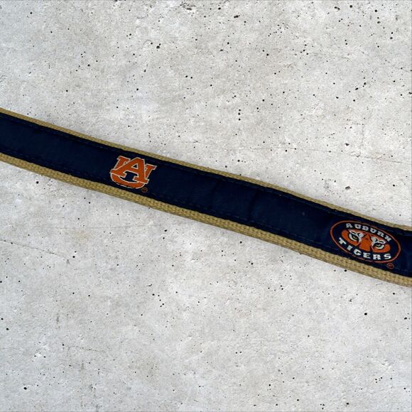 ZEP PRO University of Auburn Tigers Leather Canvas Ribbon Belt sz 32 - Picture 4 of 5